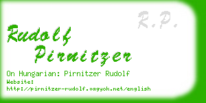 rudolf pirnitzer business card